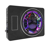 Caisson de Basses Dynamique LED pour Voiture, 800W, 10 Pouces, Amplificateur Super Mince, Télécommande, Caisson de Basses Actif pour Camions, SUV (Colorful)
