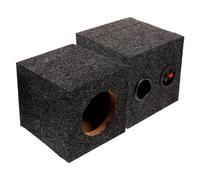 Caisson de Basses Recouvert de Moquette Noir, Paire