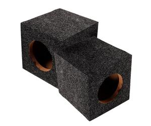 Caisson de Basses Recouvert de Moquette pour Voiture, Bass-Reflex | Bois et Mousse, Conception Vide Scellée, Lot de 1 Paire, Usage pour Câbles et Haut-parleurs