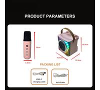 Caisson de basses sans fil stéréo avec lumière et rythme musical, blanc