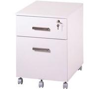 Caisson de Bureau 2 Tiroirs Ineo Blanc Avec Plumier - L 41.4 x l 52.9 x H 55.8 cm Gris G