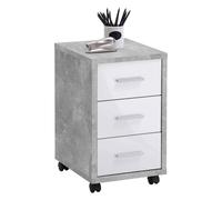 Caisson de Bureau 3 Tiroirs "Dylda" 58cm Gris
