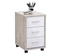 Caisson de Bureau 3 Tiroirs "Dylda" 58cm Naturel