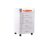 Caisson de Bureau 4 Tiroirs "College" 65cm Blanc
