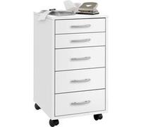 Caisson de Bureau 5 Tiroirs "Dydre" 63cm Blanc