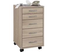 Caisson de Bureau 5 Tiroirs "Dydre" 63cm Naturel Marron G
