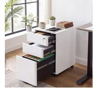 Caisson De Bureau à 3 tiroirs en acier pour bureau à domicile, blanc