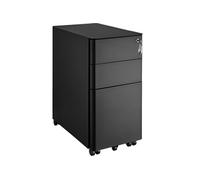 tectake® Caisson Bureau Meuble de Rangement Armoire de Bureau métallique Industriel 30x50x59,5 cm Verrouillable Meuble tiroir Rangement Bureau avec 3 Tiroirs pour Rangement Papier administratif
