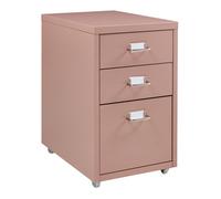 Caisson de bureau à roulettes Kökar acier 48 x 28 x 41 cm marron clair