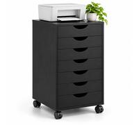 Caisson de bureau à roulettes, meuble à tiroirs, chariot de rangement