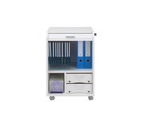 Caisson de Bureau Blanc 2 Tiroirs - Blanc - L 47.2 x l 47 x H 49.2 cm