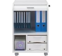 Caisson de Bureau Blanc 2 Tiroirs - Blanc - L 47.2 x l 47 x H 49.2 cm Blanc G