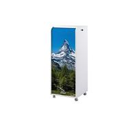 Caisson de Bureau Blanc à Roulettes 108 cm - Mont Cervin 653 - L 47.2 x l 47 x H 107.6 cm Blanc