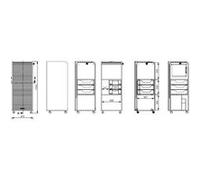 Caisson de Bureau Blanc à Roulettes 108 cm - Scene New York 504 - L 47.2 x l 47 x H 107.6 cm Blanc G
