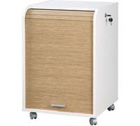 Caisson de Bureau Blanc Bicolore - Chêne Naturel - L 47.2 x l 47 x H 49.2 cm Blanc G