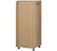 Caisson de Bureau Chêne 3 Tiroirs 3 Niches Mobile Serrure 47,2 x 107,6 x 47 cm - Chêne Naturel - L 47.2 x l 47 x H 107.6 cm Blanc G
