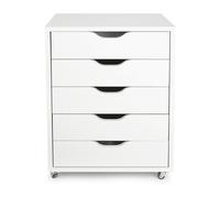 Caisson de bureau mobile sur roulettes avec 5 tiroirs