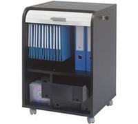 Caisson de Bureau Noir Bicolore à rideau - Blanc - L 47.2 x l 47 x H 49.2 cm Noir G