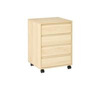 HomCom – Caisson de bureau – MDF classe E1 – 46x40x65cm – Bois naturel