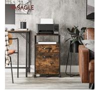 Caisson de Bureau - VASAGLE - 2 Tiroirs Verrouillables - Style Industriel