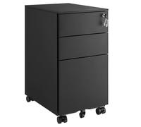 Caisson de Bureau - VASAGLE - OFC031B01 - 2 tiroirs - Noir