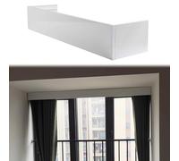 Caisson de cantonnière pour Rideau, Caisson de cantonnière Blanc Uniquement, Cache-Tringle en Aluminium pour Montage Mural/Plafond, déflecteur de Tringle à Rideaux pour Baie vitrée de chambr