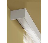 Caisson de cantonnière pour Rideaux, Tringle à Rideaux Blanche avec cantonnière pour Double Rail, Caisson de cantonnière pour Rideaux enrouleurs Extra Long, Tringle Nano Silence pour Rideaux