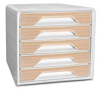 CEP Office Solutions – Bloc de classement Smoove Silva – 5 tiroirs Rangement documents Hêtre