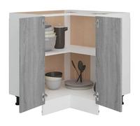 Caisson de cuisine Gris - LEMON® Armoire bas de cuisine - Vitrine de cuisine - ""Lyon"" - avec rangement - Gris Sonoma - 75,5x75,5x81,