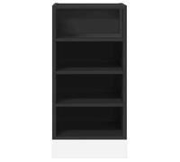 Caisson de cuisine Noir - LEMON® Meuble bas de cuisine - Armoire à vitrine - ""Riga"" Noir 40x44,5x81,5cm - Bois d'ingénierie 176 Sold