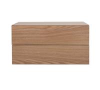 Caisson de rangement 2 tiroirs bois clair frêne MAX