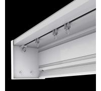 Caisson de Rideau, Cache-Rideau Blanc avec Rail Simple, Panneau de Caisson de Rideau 12 x 12 cm, Tringle à Rideaux Murale avec Supports, Barre à Rideaux pour Salon (500 cm / 16,4 pi)