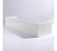 Caisson de Rideau, Cadre de cantonnière Blanc sans Rail, Cache-Rideau en Aluminium pour Fixation Murale/Plafond, déflecteur décoratif pour Tringle à Rideaux (Fixation Plafond, 500 cm/16,4 pi