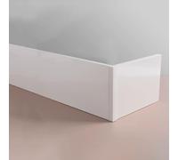 Caisson de Rideau, Cadre décoratif pour Tringle à Rideaux (Plafond/Mur), cantonnière occultante sans Rails, cantonnière métallique Blanche pour fenêtres et Portes (Fixation Murale, 500 cm/16