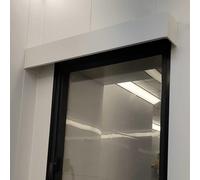 Caisson de Rideau, Tringle à Rideaux et cantonnière, Cache-Rail Mural pour Salle de Bain/Porte/Bureau, cantonnière décorative avec roulettes, recoupable (Blanc, 305 cm)