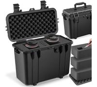 CAISSON ETANCHE CAMERA - TECTAKE - Mallette Universelle AL Fermeture à ressort Boîte Étanche 41 x 22 x 34 cm - Noir