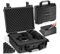 tectake® Malette de Protection, Inserts Mousse pour Appareil Photo, caméra & Accessoires, Outils, 42x39x17,5 cm Boite étanche, Valise étanche avec poignée, Résistante aux Chocs & Eau