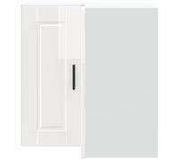 Caisson haut cuisine Blanc - LEMON® Meuble mural d'angle de cuisine Porto - Blanc brillant - 481 - Soldes