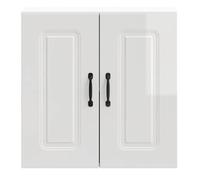 Caisson haut cuisine Blanc - LEMON® Meuble mural de cuisine Kalmar - Blanc brillant - Bois ingénierie 427 - Soldes