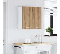 Caisson haut cuisine Brun - LEMON® Meuble mural de cuisine ""Lyon"" - avec rangement - chêne artisanal - 60x31x60cm - Bois d'ingénieri