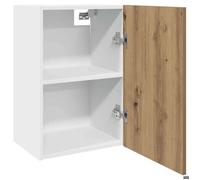 Caisson haut cuisine Brun - LEMON® Vitrine suspendue ""Lyon"" - avec rangement - chêne artisanal - 40x31x60cm - Bois d'ingénierie 981