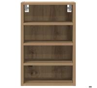 Caisson haut cuisine Brun - LEMON® Vitrine suspendue ""Riga"" - avec rangement - chêne artisanal - 40x29,5x60cm - Bois d'ingénierie 92