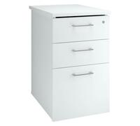 Caisson hauteur bureau bois ECLA P 60 cm 3 tiroirs blanc - Caissons hauteur bureau - Bruneau