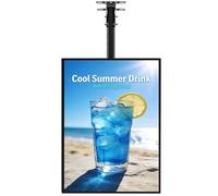 Caisson Lumineux Led à Cadre Ultra Fin, Panneau De Menu Rétroéclairé Par Led Pour Restaurants, Magasins, Panneau D'affichage Suspendu Pour Décoration, Exposition, Théâtre, Publicité 50x80cm