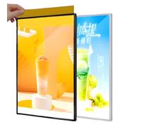 Caisson lumineux LED, cadre d'affichage publicitaire mural, pour restaurant, magasin, café silver A3