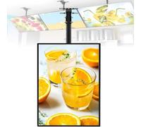 Caisson lumineux LED,cadre publicitaire mural ultra-mince,bras télescopique amélioré 50 à 90 cm,lampe économie d'énergie 5,4 à 43,2 watts, utilisé dans les cafés, restaurants salons thé(Silver,A1)