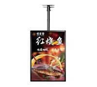Caisson lumineux LED mince, cadre d'affichage publicitaire mural avec poteau télescopique, écran d'affichage d'affiche éclairé, panneau de menu rétroéclairé par LED Vertical-50X80cm
