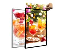 Caisson lumineux LED ultra-fin, cadre d'affichage publicitaire mural, cadre d'affichage publicitaire enfichable, panneaux d'affichage et enseignes, porte-affiche lumineux for restaurants, bars et bout