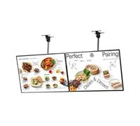 Caisson lumineux LED ultra-mince 50x40cm - Panneau de menu rétroéclairé à ouverture par pression for café