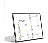 Caisson lumineux publicitaire debout de table, panneau de menu d'affichage pliable de comptoir, support de papier publicitaire d'images de changement for magasin de restaurant de bar(B-42.8x31.2cm)